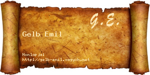 Gelb Emil névjegykártya